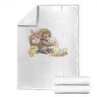 Cute Punch Baby Monkey Easter Throw Blanket Funny Animal Gift