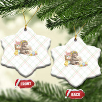Cute Punch Baby Monkey Easter Ceramic Ornament Funny Animal Gift