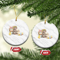 Cute Punch Baby Monkey Easter Ceramic Ornament Funny Animal Gift