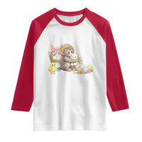 Cute Punch Baby Monkey Easter Raglan Shirt Funny Animal Gift