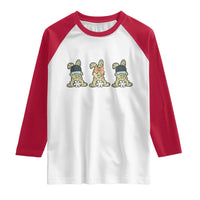 Camo Easter Bunny Raglan Shirt Funny Hunter Easter Gift
