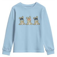 Camo Easter Bunny Youth Sweatshirt Funny Hunter Easter Gift