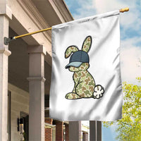 Camouflage Bunny Garden Flag Funny Hunter Easter Gift