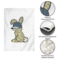Camouflage Bunny Garden Flag Funny Hunter Easter Gift