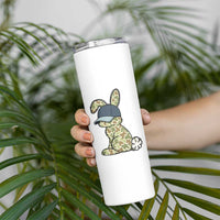 Camouflage Bunny Skinny Tumbler Funny Hunter Easter Gift