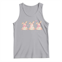 Floral Bunny Easter Tank Top Shabby Chic Rose Pattern