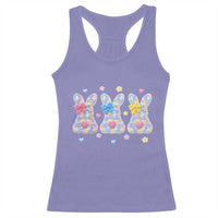 Faux Yarn Easter Bunny Effect Printed Racerback Tank Top Coquette Aesthetic Gift