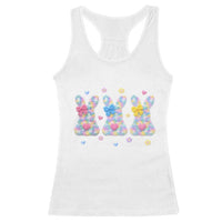 Faux Yarn Easter Bunny Effect Printed Racerback Tank Top Coquette Aesthetic Gift