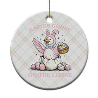 Easter Goose On The Loose Ceramic Ornament Funny Easter Egg Hunt Gift
