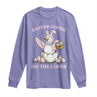 Easter Goose On The Loose Long Sleeve Shirt Funny Easter Egg Hunt Gift