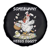 Funny Easter Chicken Bunny Ears Spare Tire Cover Somebunny Needs Eggs