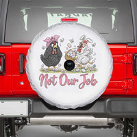 Funny Chicken Bunny Ears Spare Tire Cover Not Our Job Easter Gift