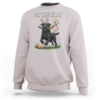 Funny Easter Hunting Dog Sweatshirt Labrador Bunny Ears On The Hunt