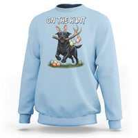 Funny Easter Hunting Dog Sweatshirt Labrador Bunny Ears On The Hunt