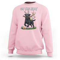 Funny Easter Hunting Dog Sweatshirt Labrador Bunny Ears On The Hunt