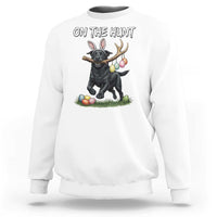 Funny Easter Hunting Dog Sweatshirt Labrador Bunny Ears On The Hunt