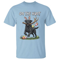 Funny Easter Hunting Dog T Shirt Labrador Bunny Ears On The Hunt