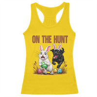 Funny Easter Labrador Bunny Ears Racerback Tank Top On The Hunt