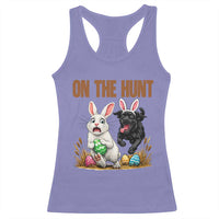 Funny Easter Labrador Bunny Ears Racerback Tank Top On The Hunt