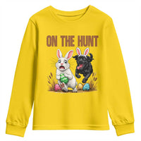 Funny Easter Labrador Bunny Ears Youth Sweatshirt On The Hunt