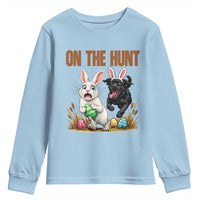 Funny Easter Labrador Bunny Ears Youth Sweatshirt On The Hunt