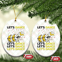 Funny Dancing Banana Ceramic Ornament Lets Dance Silly Meme Graphic