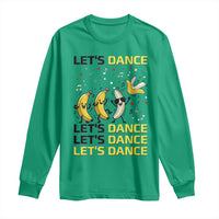 Funny Dancing Banana Long Sleeve Shirt Lets Dance Silly Meme Graphic