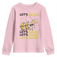Funny Dancing Banana Youth Sweatshirt Lets Dance Silly Meme Graphic