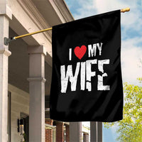 Funny Husband Gift Garden Flag I Love My Wife