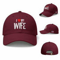 Funny Husband Gift Baseball Cap I Love My Wife