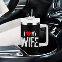 Funny Husband Gift Tumbler With Handle I Love My Wife