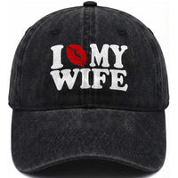 Funny Marriage Gift Washed Cotton Baseball Cap I Love My Wife