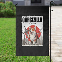 Corgizilla Giant Garden Flag Funny Corgi Monster Roaring Tokyo Japan