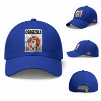 Corgizilla Giant Baseball Cap Funny Corgi Monster Roaring Tokyo Japan