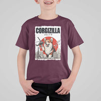 Corgizilla Giant T Shirt For Kid Funny Corgi Monster Roaring Tokyo Japan