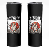 Corgizilla Giant Skinny Tumbler Funny Corgi Monster Roaring Tokyo Japan