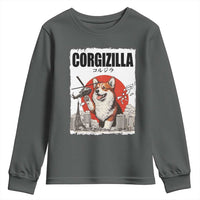 Corgizilla Giant Youth Sweatshirt Funny Corgi Monster Roaring Tokyo Japan