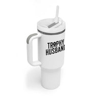 Funny Trophy Husband Tumbler With Handle Sarcastic Marriage Quote
