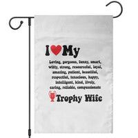 Funny Trophy Wife Quote Garden Flag Loving Gorgeous Smart Wife Appreciation Gift