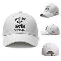 Funny Gym Panda Lover Baseball Cap Kinda Fit Sorta Fat