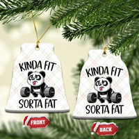 Funny Gym Panda Lover Ceramic Ornament Kinda Fit Sorta Fat