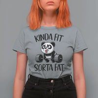 Funny Gym Panda Lover T Shirt For Women Kinda Fit Sorta Fat
