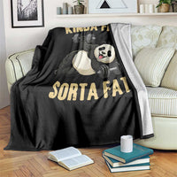 Funny Panda Weightlifting Workout Throw Blanket Kinda Fit Sorta Fat