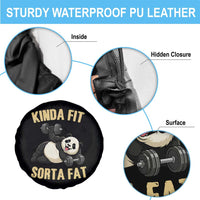 Funny Panda Weightlifting Workout Spare Tire Cover Kinda Fit Sorta Fat