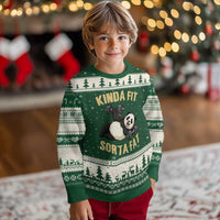 Funny Panda Weightlifting Workout Ugly Christmas Sweater Kinda Fit Sorta Fat