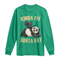 Funny Panda Weightlifting Workout Long Sleeve Shirt Kinda Fit Sorta Fat