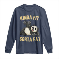 Funny Panda Weightlifting Workout Long Sleeve Shirt Kinda Fit Sorta Fat