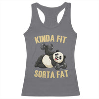 Funny Panda Weightlifting Workout Racerback Tank Top Kinda Fit Sorta Fat