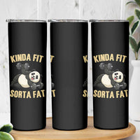 Funny Panda Weightlifting Workout Skinny Tumbler Kinda Fit Sorta Fat