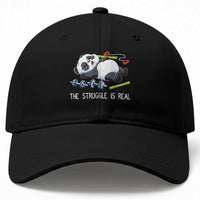 Funny Panda Workout Gift Baseball Cap The Struggle Is Real